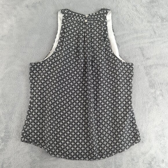 Banana Republic Tank Top Womens Medium Geo Print Sleeveless Blouse Lined - Picture 2 of 9